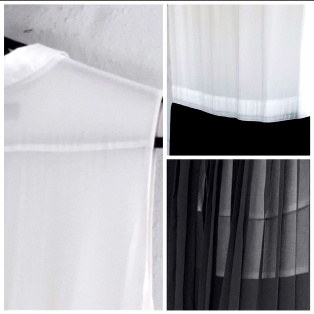 YOHJI YAMAMOTO Y'S White-Black SHIRT DRESS PLEATS - Picture 4 of 10